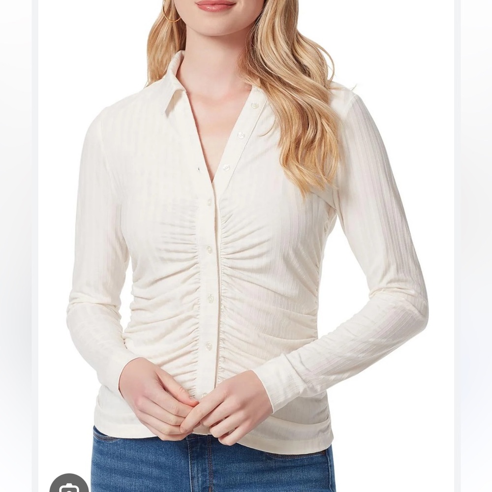 Jessica Simpson white button up shirt